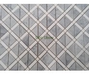 Triangle  White floor tiles 